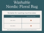 Preview: Machine washable Rug MonTapis Nordic Floral navy