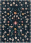 Preview: Machine washable Rug MonTapis Nordic Floral navy