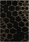 Preview: Teppich MonTapis Marmoris Hexagon schwarz
