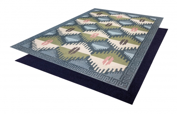 MonTapis waschbarer Teppich Lawson blau