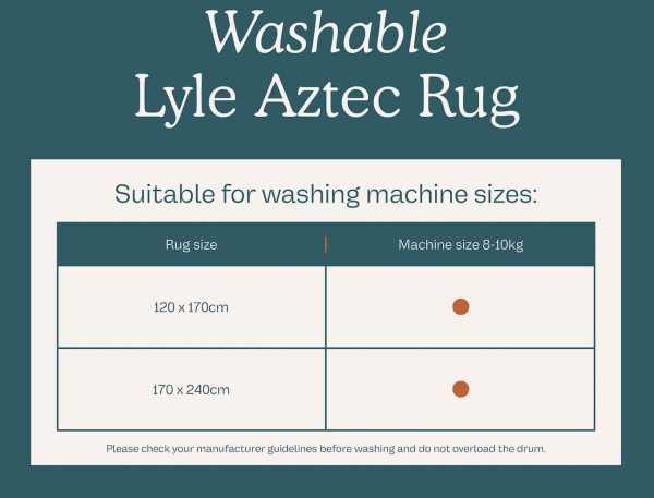 Machine washable Rug MonTapis Lyle Aztek