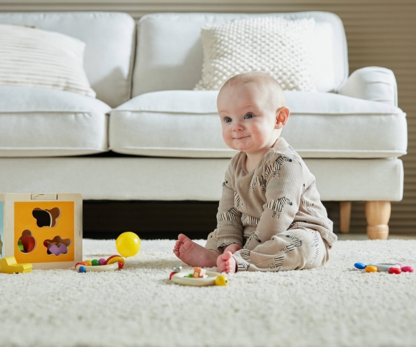 Machine washable Rug MonTapis Snuggly natural