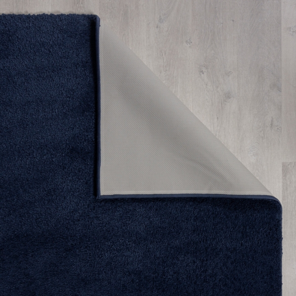 Machine washable Rug MonTapis Snuggly navy