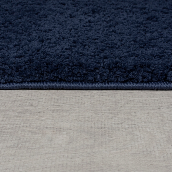 Machine washable Rug MonTapis Snuggly navy