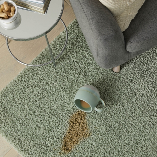 Machine washable Rug MonTapis Snuggly sage