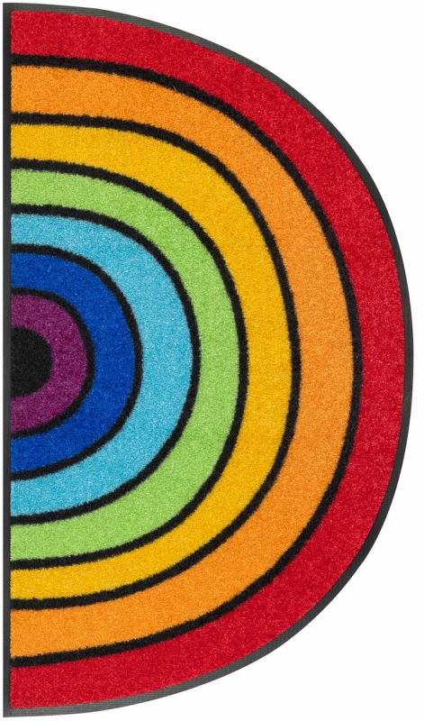 Teppich wash+dry Round Rainbow