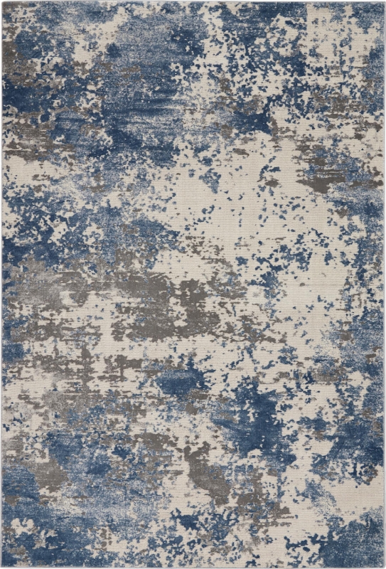 Teppich Nourison Textures 08 grau blau
