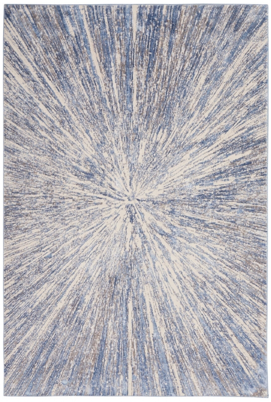 Teppich Nourison Silk 05 blau, grau