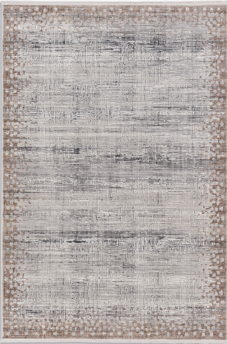 Rug Astra Vercelli border point silver cream