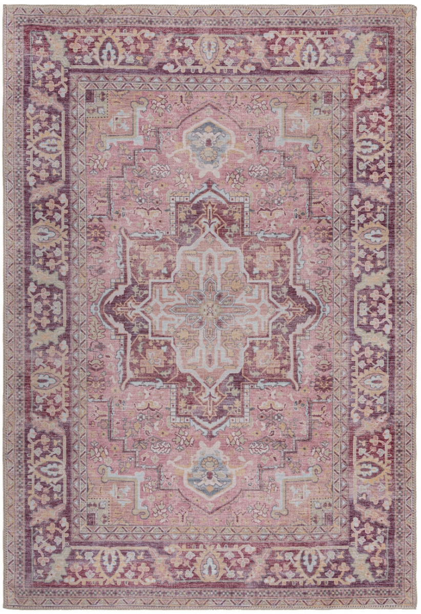 Machine washable Rug MonTapis Windsor Vintage pink