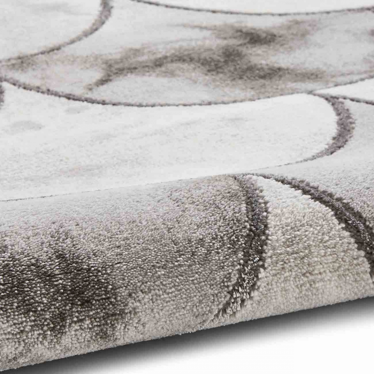 Teppich ThinkRugs Marmor 3 Silber