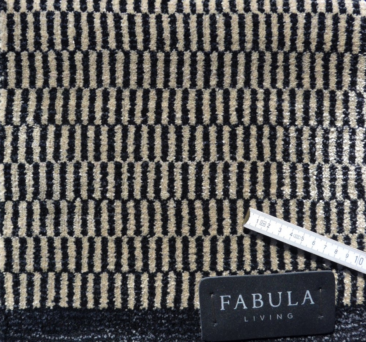 Fabula Teppich Calla 1512 schwarz/beige
