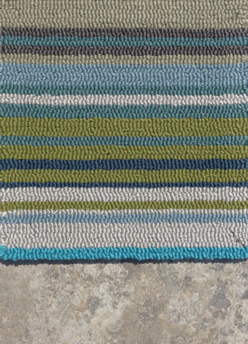 Outdoor Teppich Harlequin Spectro Stripes marine / rust 442108